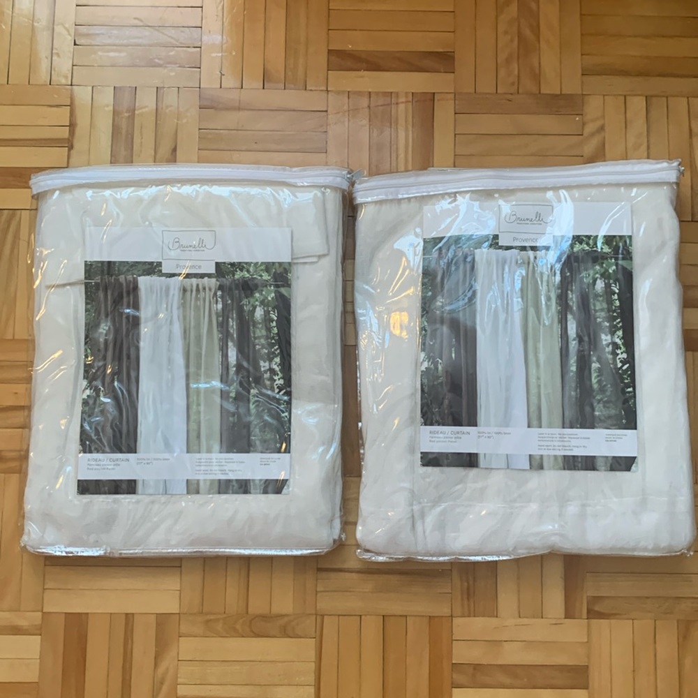 Linen sheer curtains